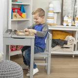 Melissa & Doug Wooden Lift Top Desk And Chair - Gray  Image#2