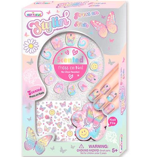 Hot Focus Stylin’ Press On Nails-Butterfly
