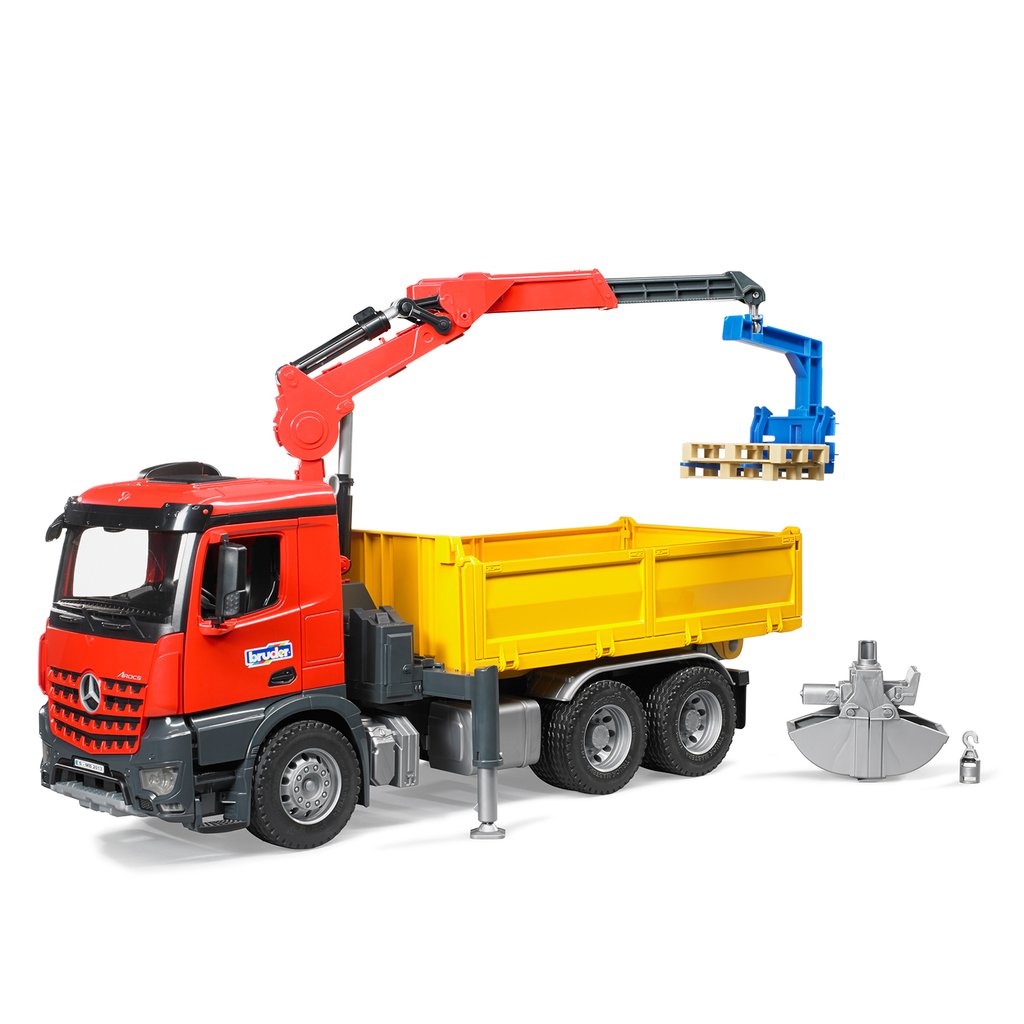 Bruder MB Arocs Construction Truck with Crane and Accessories