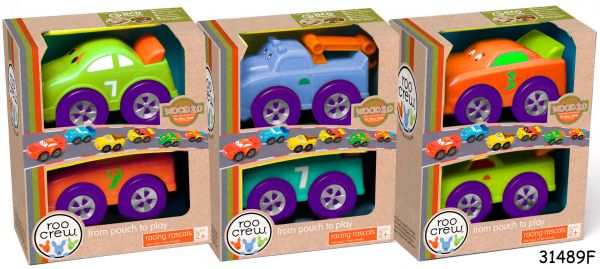 Boley Roo Crew Eco Wood 2.0 Racing Rascals Twin Pack Assorted Styles Boley Roo Crew Eco Wood 2.0 Racing Rascals Twin Pack Assorted Styles