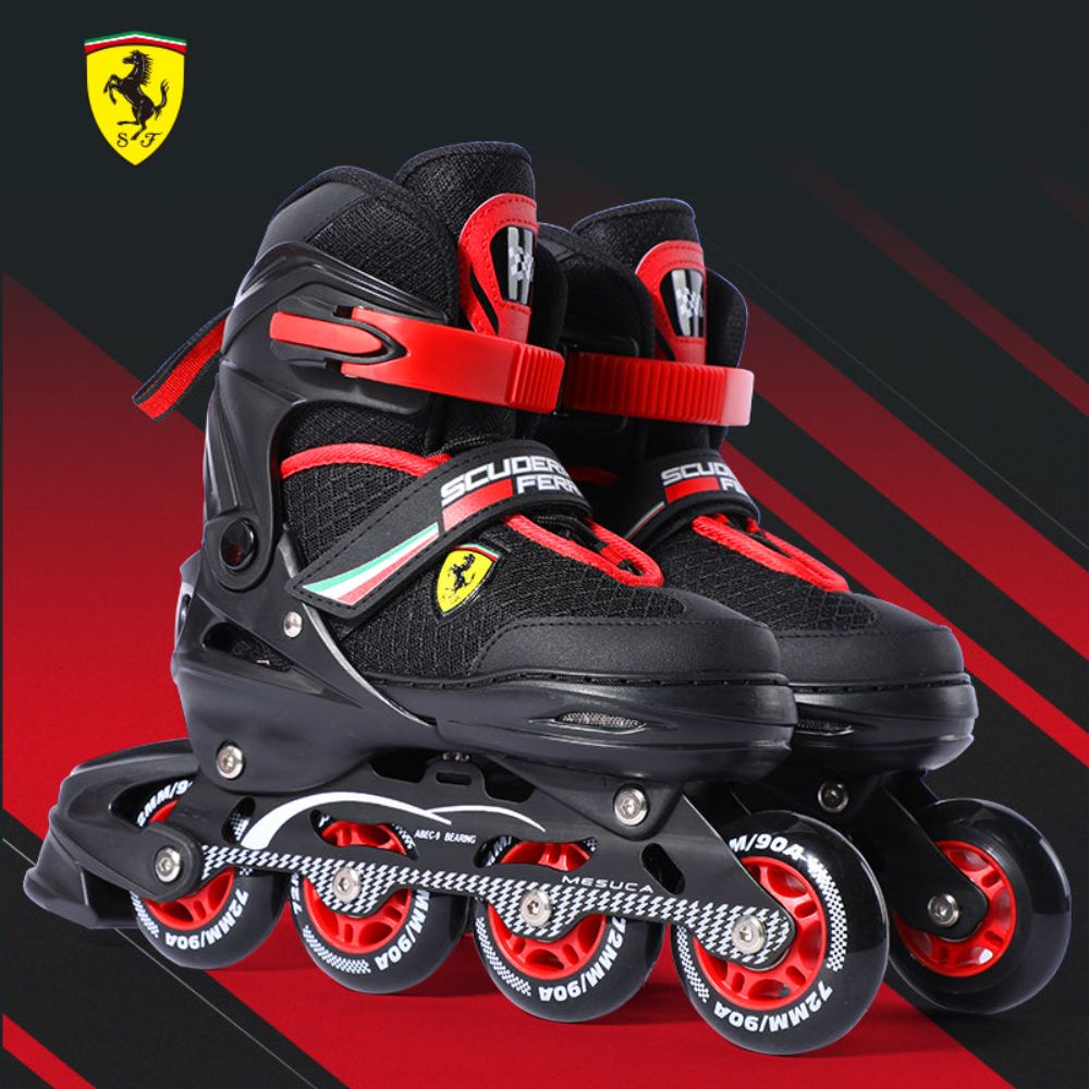 FK16 Ferrari Inline Skate With Adjustable Size Black Toys4me