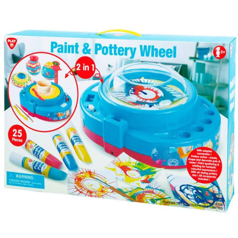 Playgo Paint Pottery Wheel 2 In 1