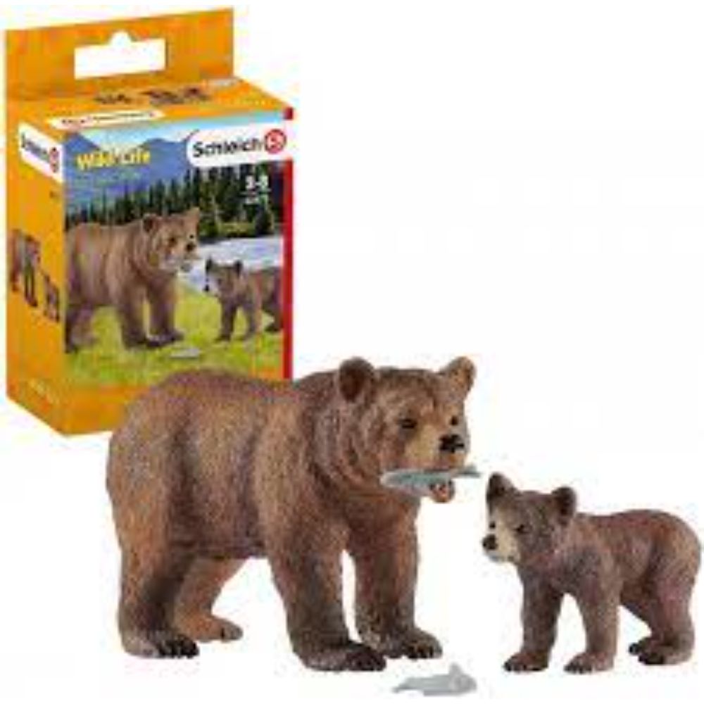 Schleich Grizzly Bear Mother with Cub