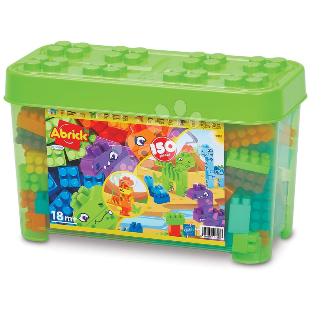 Ecoiffer - Abrick Dinosaurs Barrel 150 pieces