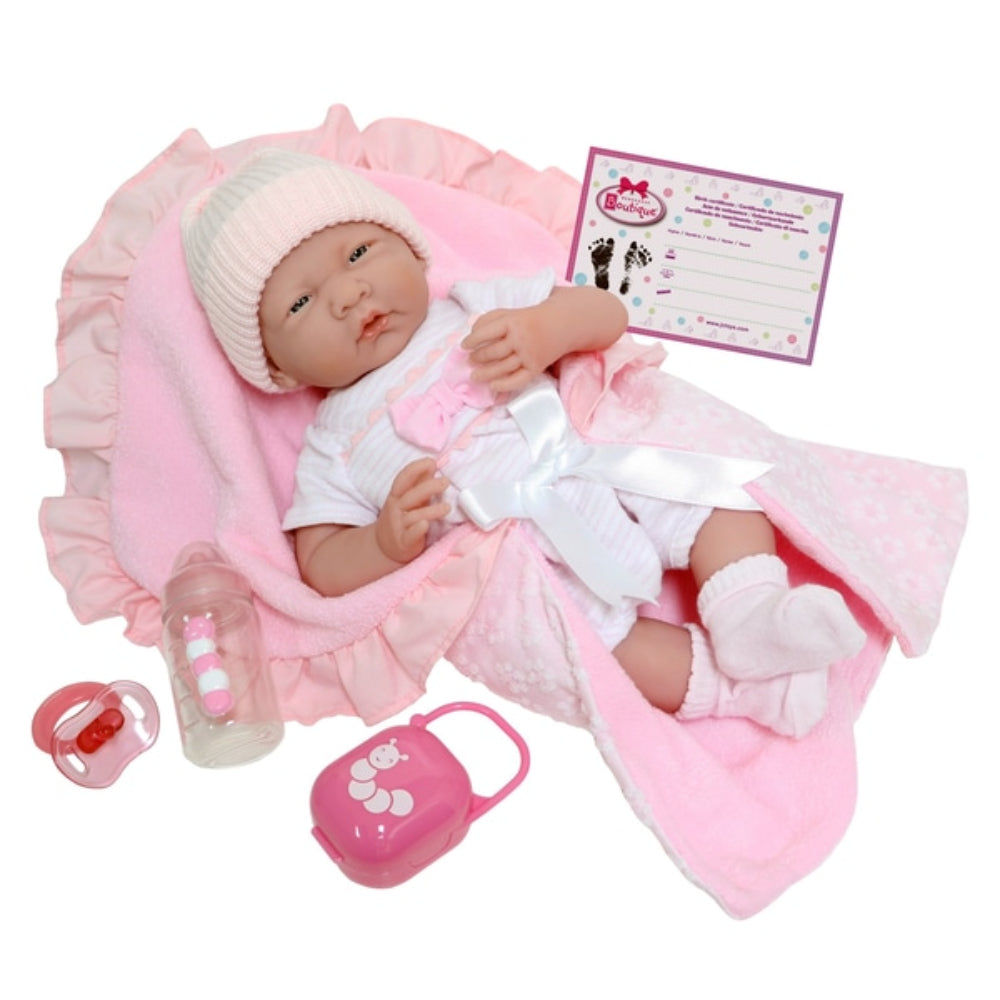 JC Toys La Newborn 15 inch Anatomically Correct Real Girl Baby Doll Pink Outfit  Image#1