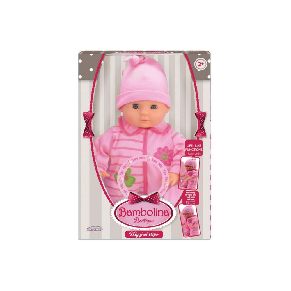 Bambolina 33Cm Baby Training Walking Doll
