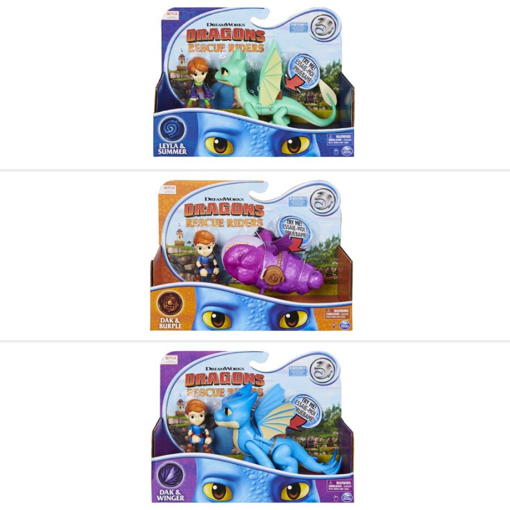 Dragons Rescue Riders Dragons & Viking Fig Asst.