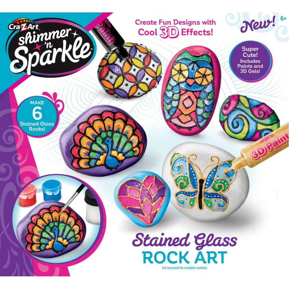 Shimmer N Sparkle Stained Glass Rock Art  Image#1