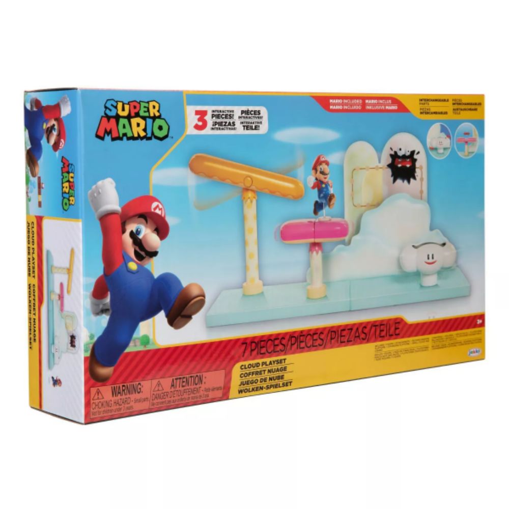 Nintendo Super Mario Cloud Playset Includes 2.5 Inch Mario Figure