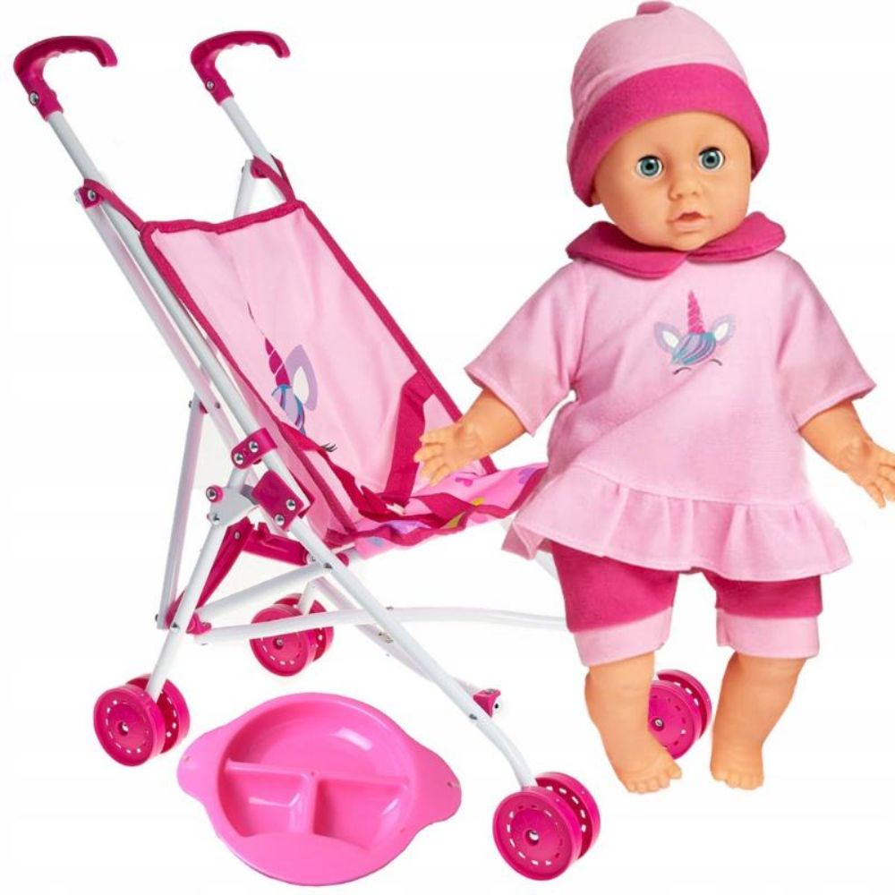 Bambolina Amore 40Cm Soft Baby Doll With Acc & Buggy
