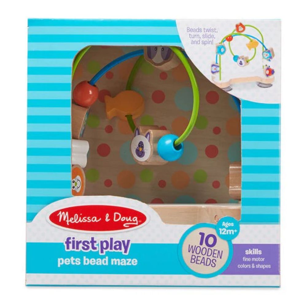 Melissa & Doug First Play Pets Bead Maze 10 Wooden Beads