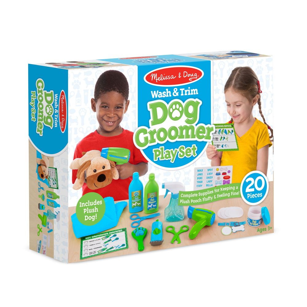 Melissa & Doug Wash & Trim Dog Grooming Play