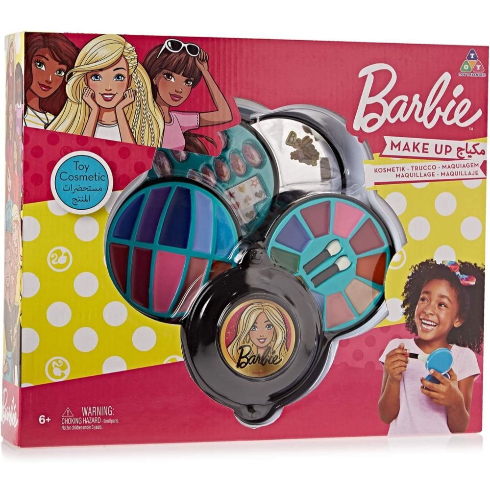 Barbie 4 Decks Round Cosmetic Case