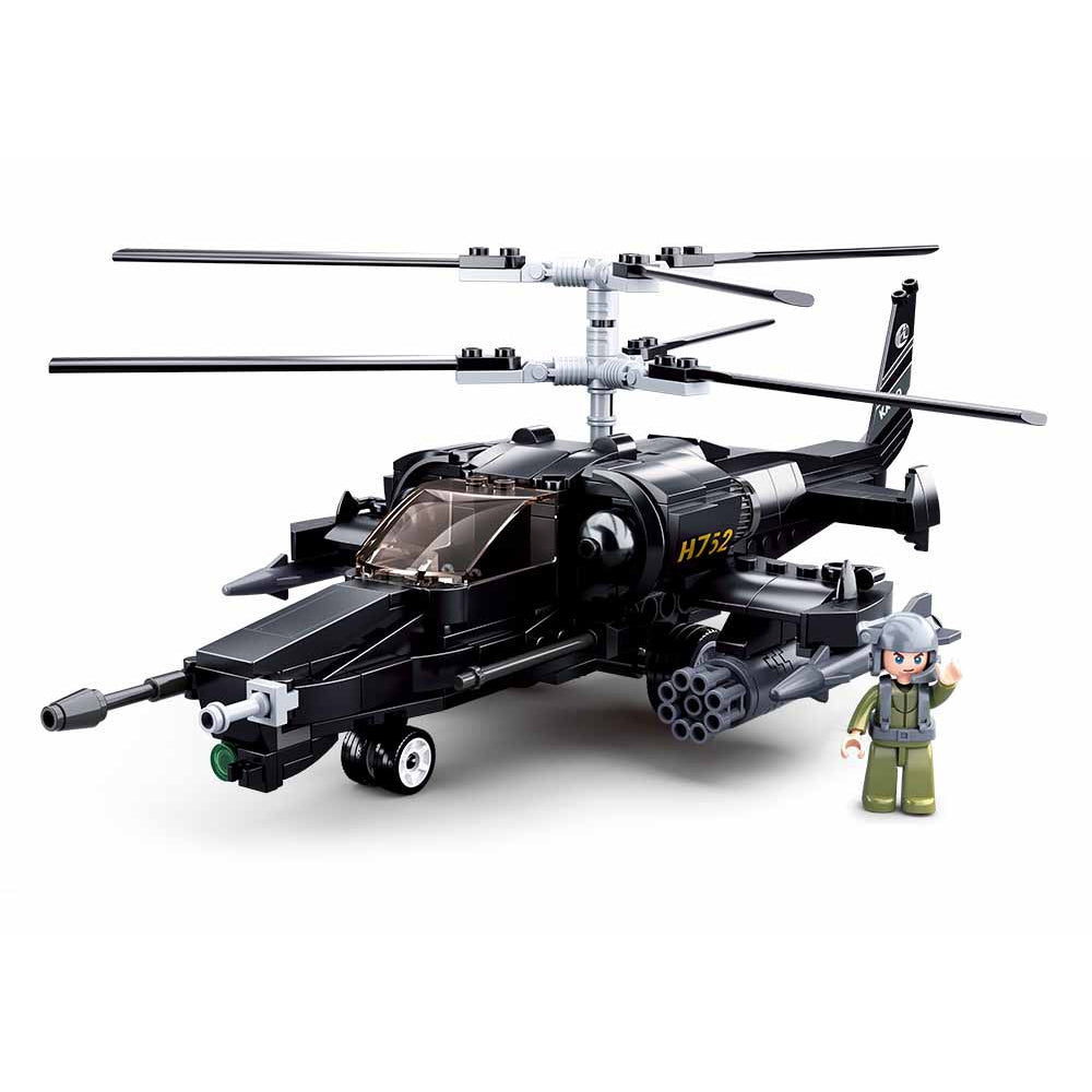Sluban Model Bricks-Ka-50 Black Shark  Image#1