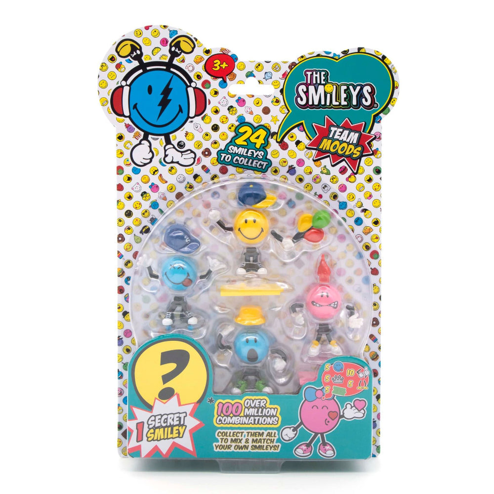 The Smileys Collectibles Series 1 Team Moods 5 Piece -Pack  Image#1