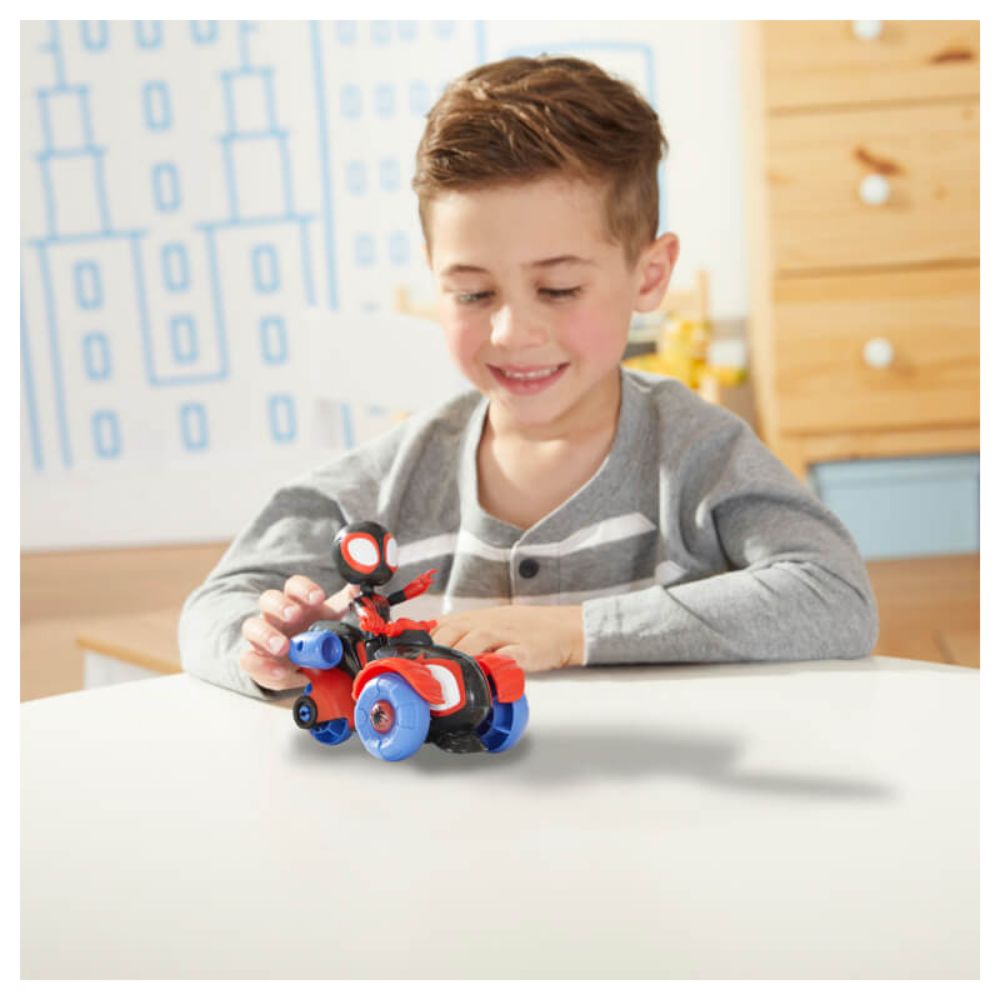 Spider Man Spidey & His Amazing Friends Miles Morales Figure & Techno-Racer