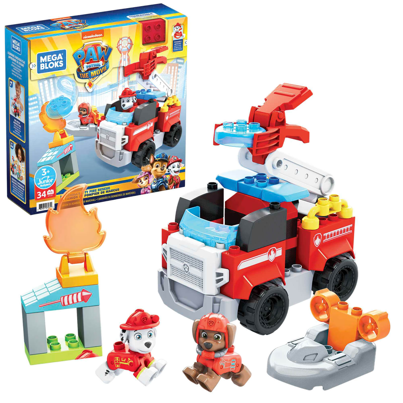 Mega Bloks Paw Patrol Marshall's City Fire Rescue