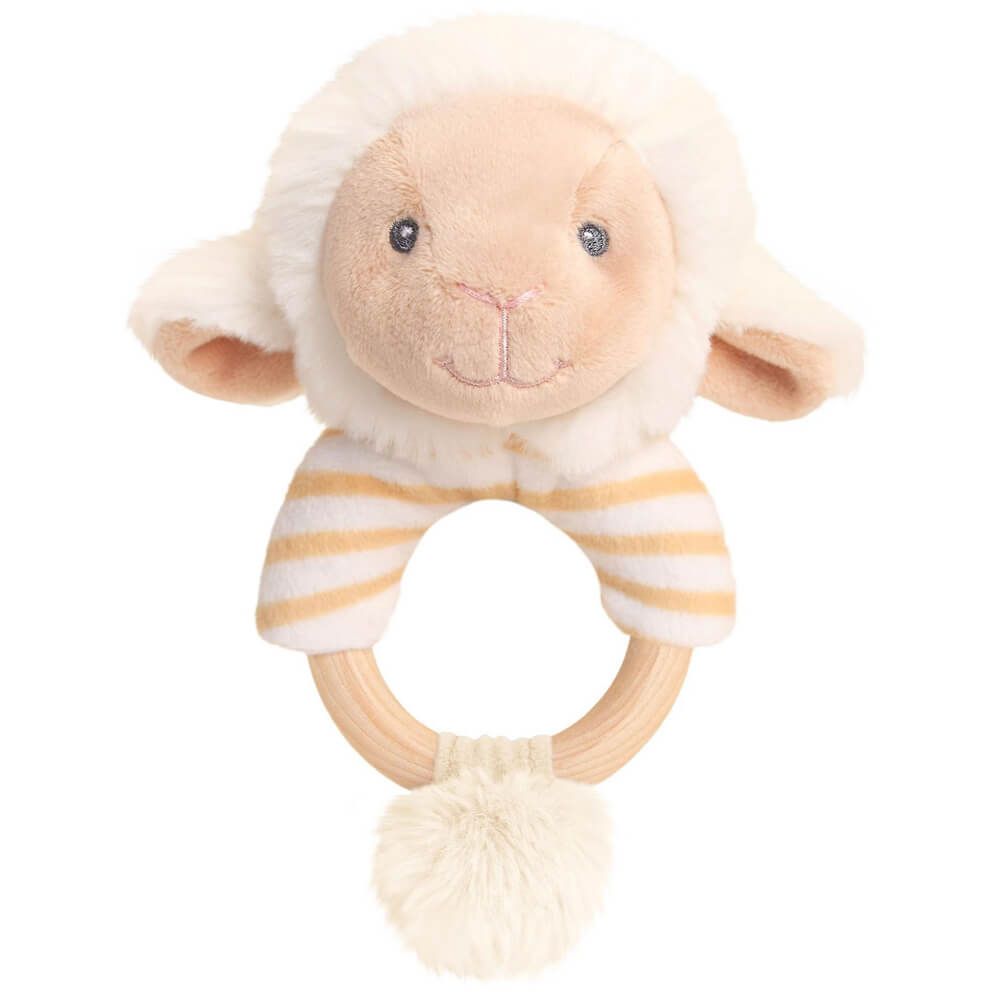 Keel Toys - Keeleco Lullaby Lamb Ring Rattle 14 cm