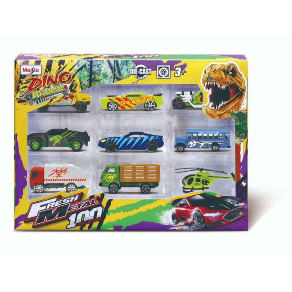 Maisto Dino Adventure Vehicle 9 Pack Maisto Dino Adventure Vehicle 9 Pack