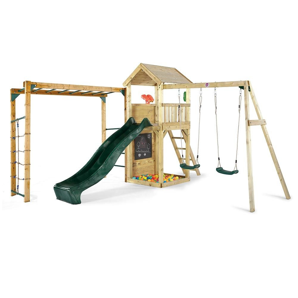 Plum Premium Wooden Lookout Tower With Swings And Monkey Bars  Image#1