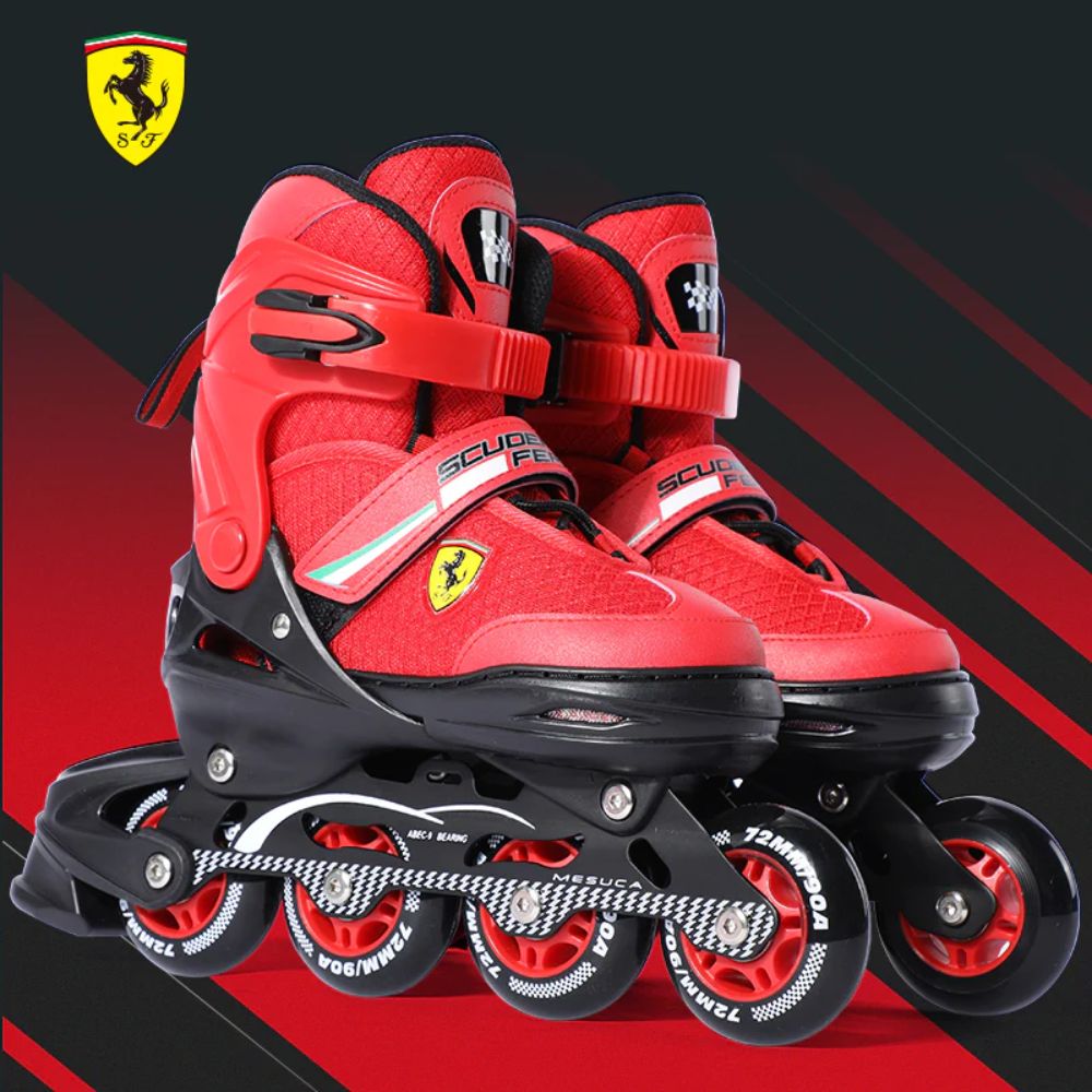 FK16 Ferrari Inline Skate With Adjustable Size - Red