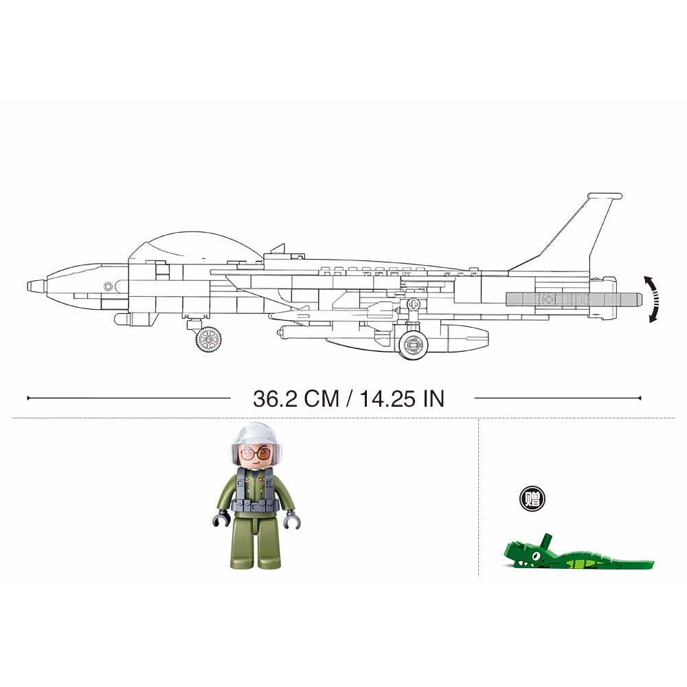 Sluban Model Bricks-F14 Fighter  Image#2