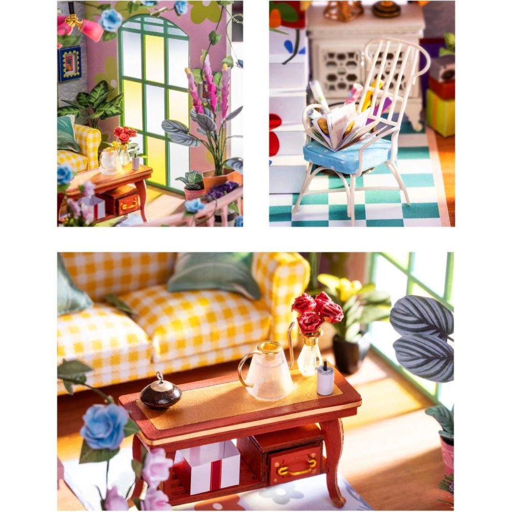 Robotime Sweet Patio DIY Miniature Dollhouse