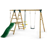 Plum Meerkat Wooden Garden Swing Set And Climbing Frame  Image#1