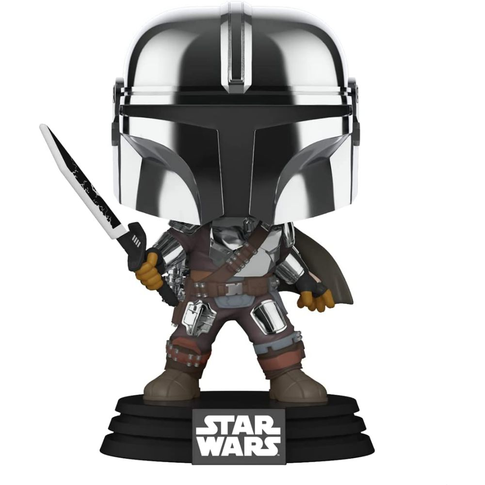 Funko POP! Star Wars Mandalorian with Darksaber (Chrome & Glow in The Dark)