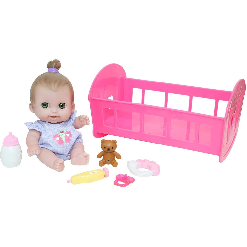 JC Toys Lil 'Cutesies 9.5' 'Washable Vinyl Rocking Crib