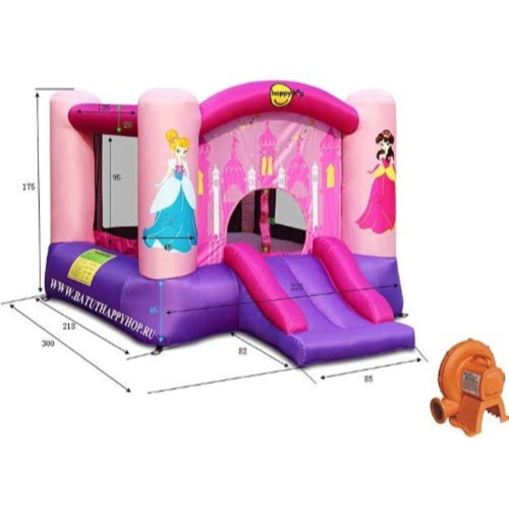 Happy Hop Princess Slide And Hoop Bouncer  Image#2
