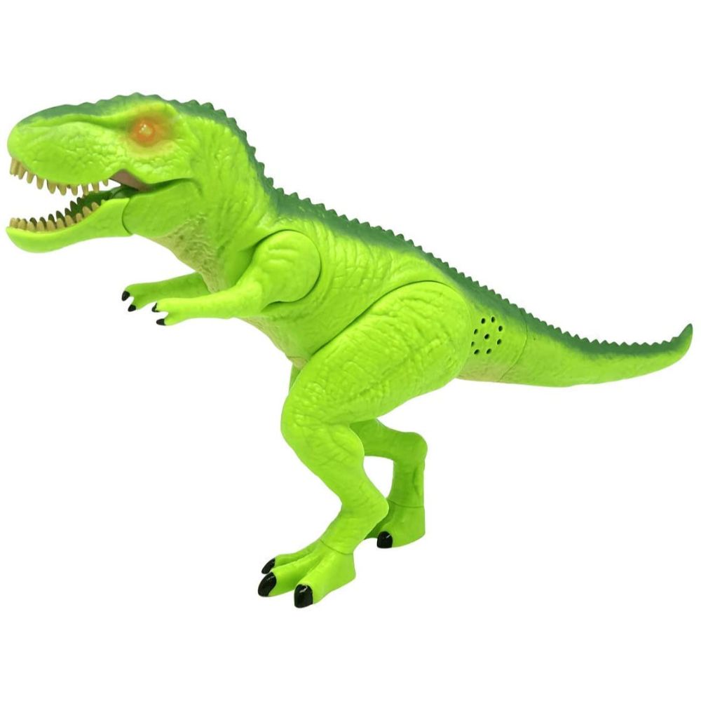 Mighty Megasaur 20cm Light and Sound Dinosaur - Neon green T-Rex