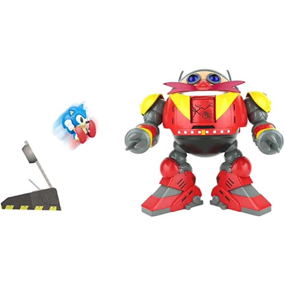 Mecha Sonic with Spike Trap 4 Inch Action Figure Sonic the Hedgehog 30th  Anniversary