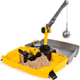 Kinetic Sand, Construction Site Folding Sandbox Playset with Vehicle and 2lbs Kinetic Sand