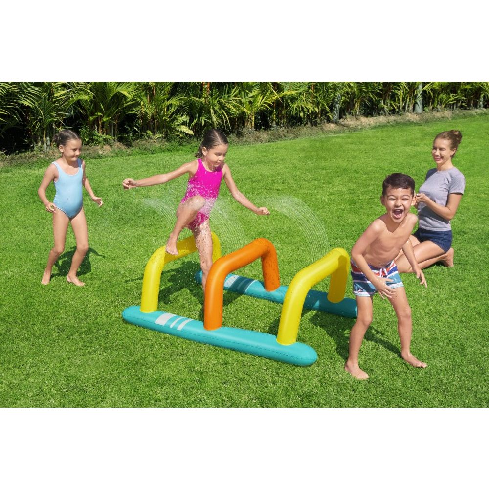 Bestway Hop Zone Inflatable Kids Sprinkler And Obstacle Course