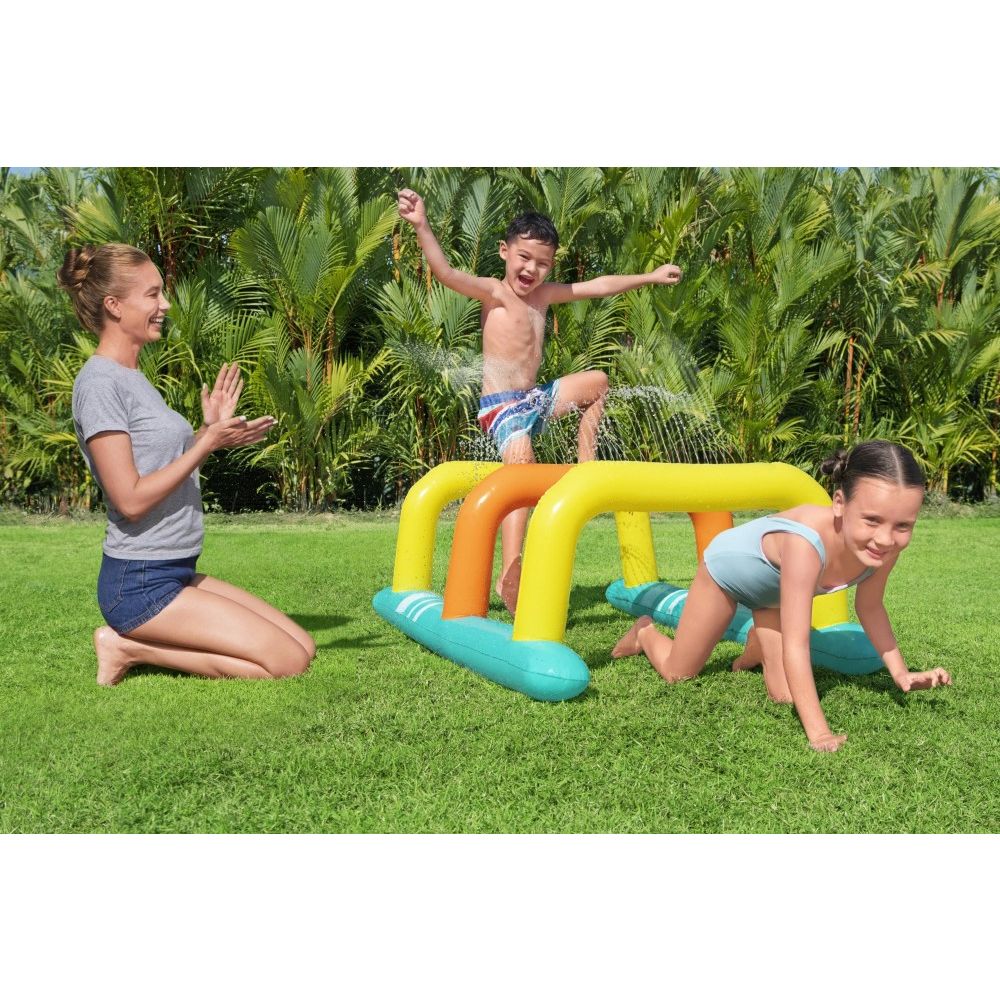 Bestway Hop Zone Inflatable Kids Sprinkler And Obstacle Course
