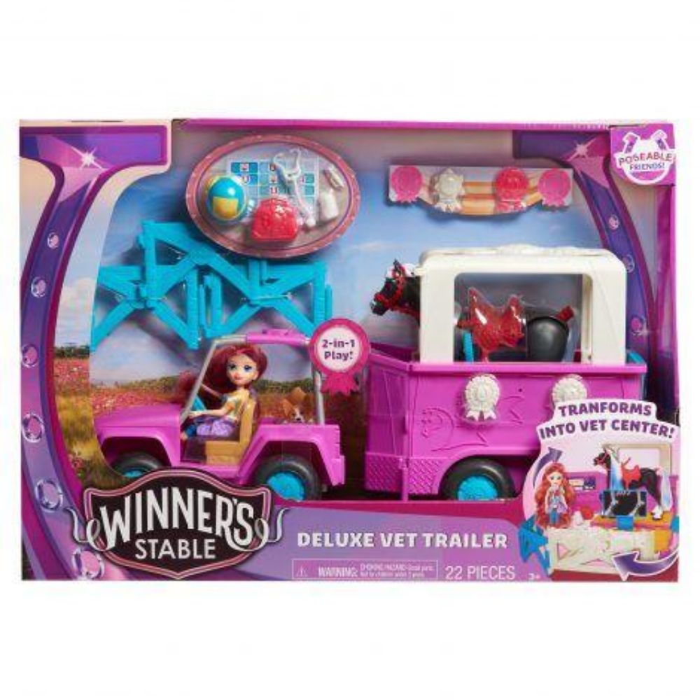 Winner`S Stable Deluxe Vet Trailer Playset