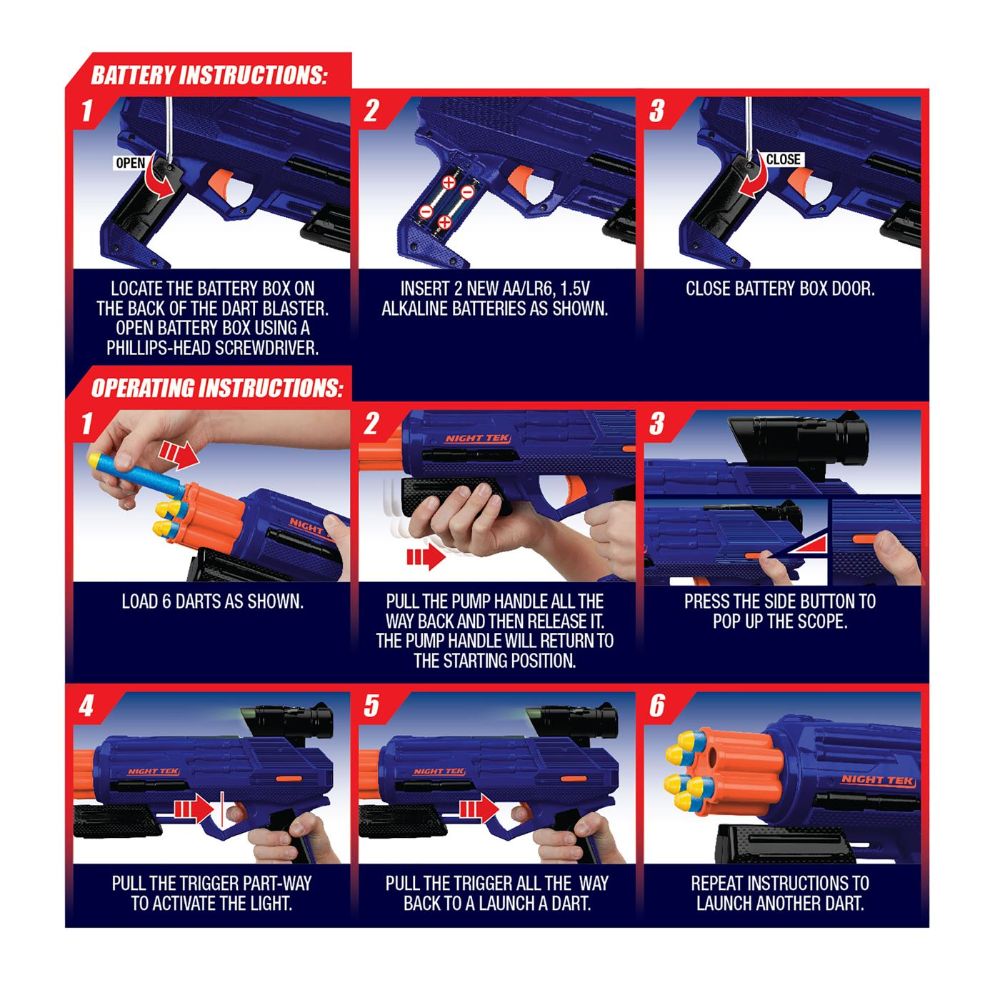 Buzz Bee Air Warriors Night Tek Dart Blaster