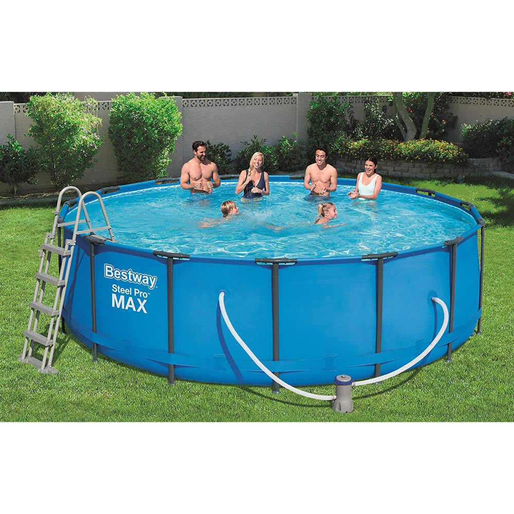 Bestway 15' x 48"/4.57m x 1.22m Steel Pro Frame Pool Set  Image#1