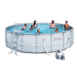 Bestway 18' x 52"/5.49m x 1.32m Power Steel Frame Pool Set  Image#1