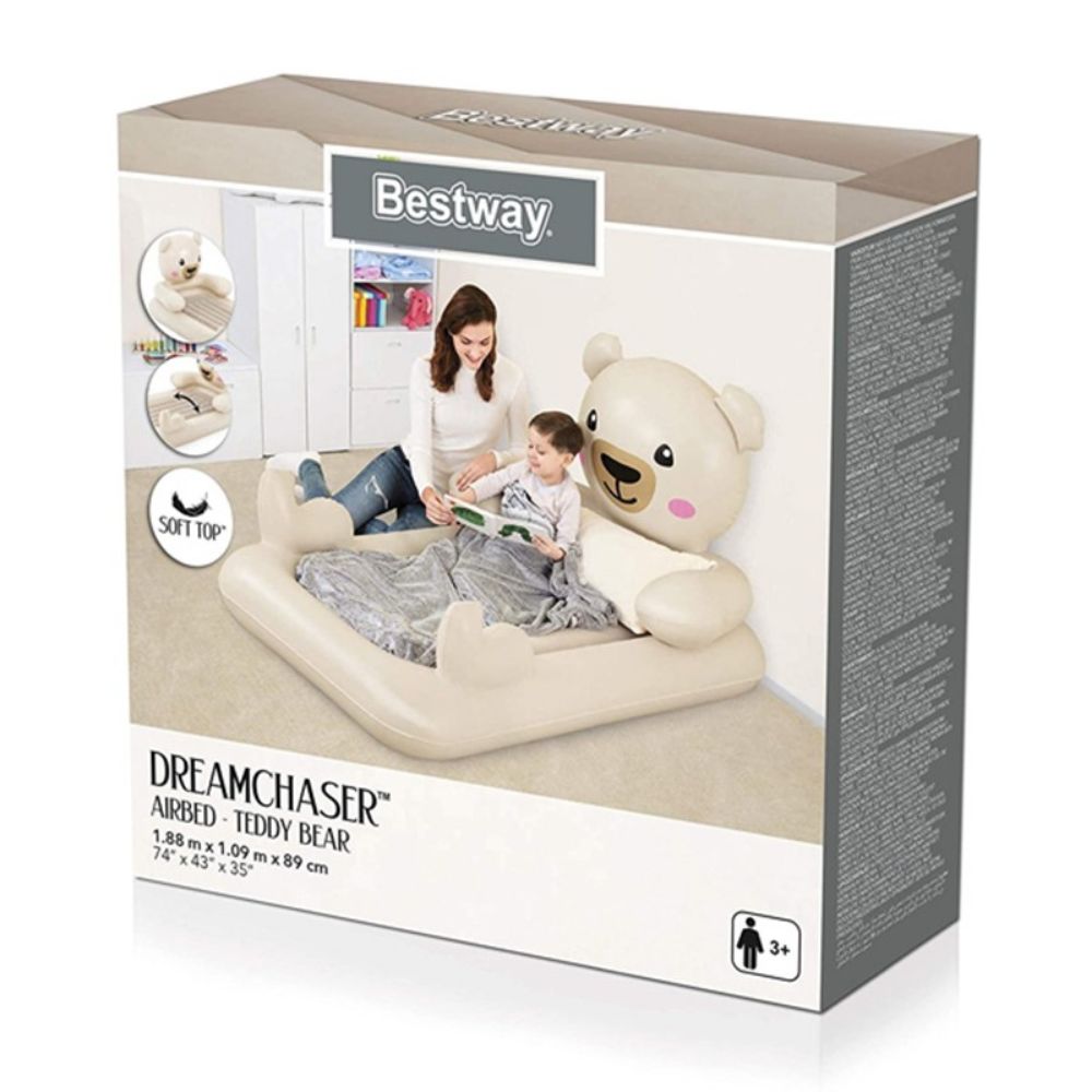 Bestway 74 X 43 X 35/1.88M X 1.09M X 89CM Dreamcahser Airbed Teddy Bear