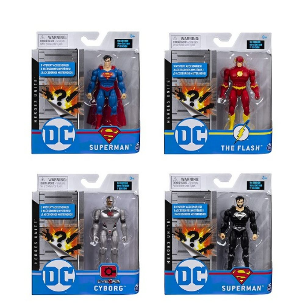 DC Superman 4â€³ Action Figure, Assorted