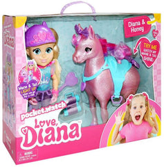 Diana plays deals with toy horses