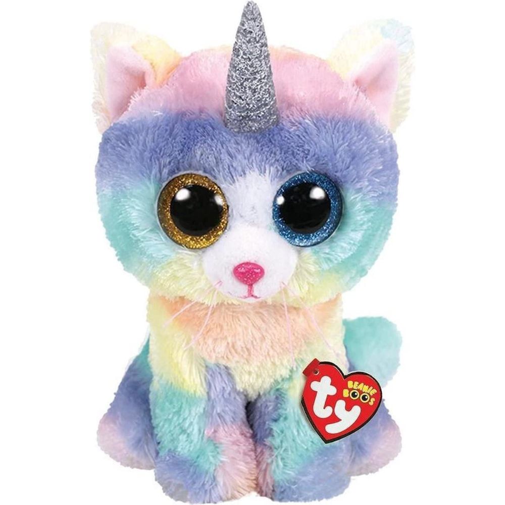 TY Beanie Boos Cat Heather Horn Pastel Large