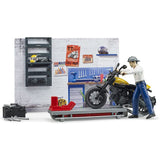 Bruder bworld Set - Motorcycle Service w Scrambler Ducati Full Throttle