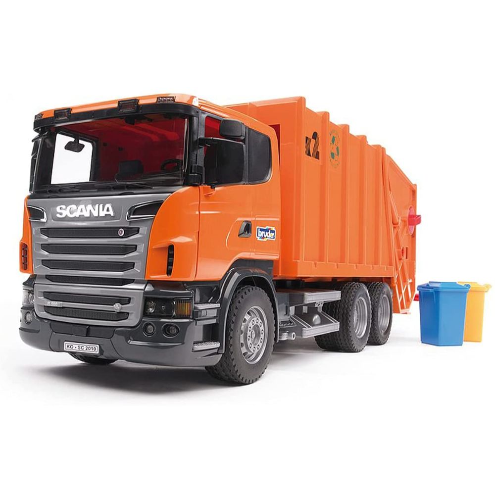 Bruder Scania R-Series Garbage Truck - Orange