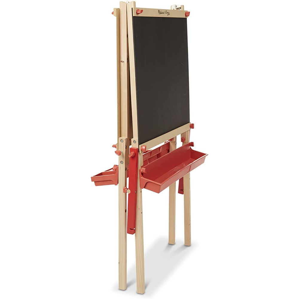 Melissa & Doug Deluxe Magnetic Standing Art Easel With Chalkboard
