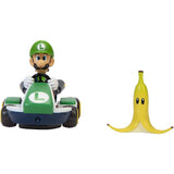 Super Mario Spin Out 2.5" Mariokart - Luigi Racer Vehicle