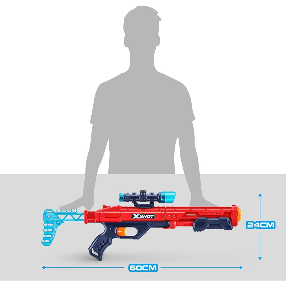 X-Shot - Excel Hawk Eye Foam Dart Blaster Red (16 Darts)