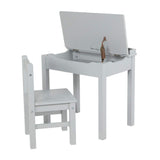 Melissa & Doug Wooden Lift Top Desk And Chair - Gray  Image#1